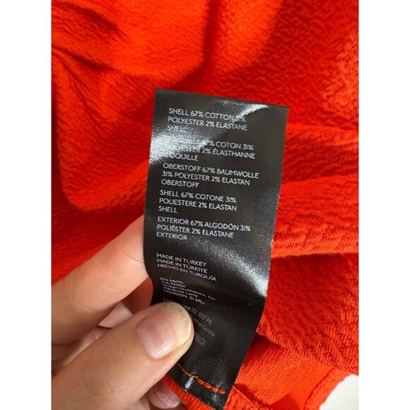 Maeve Anthropologie Orange Sweetheart Neck Long Sleeve Top-sz XL - Picture 5 of 8